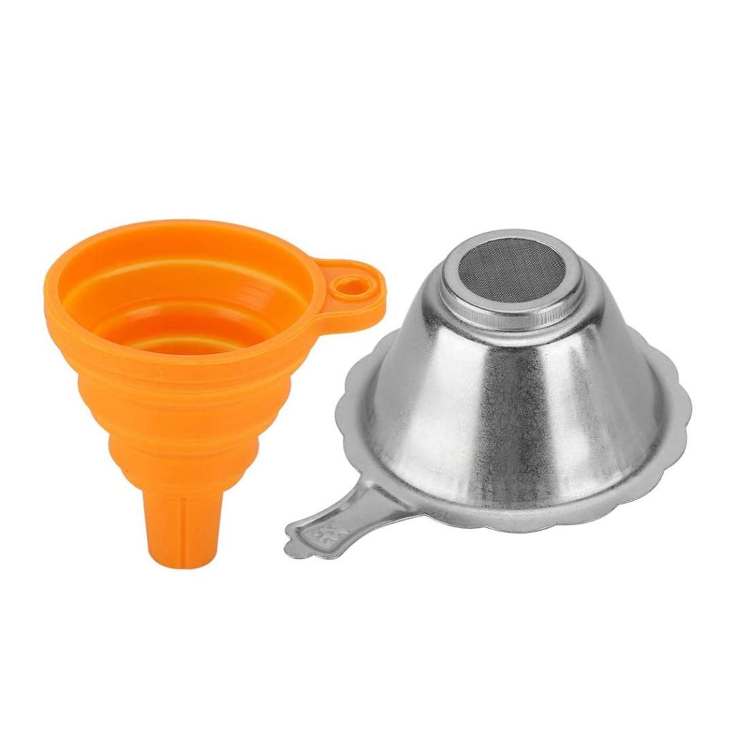 Silicone Resin Funne with Stainless Steel Filter 04